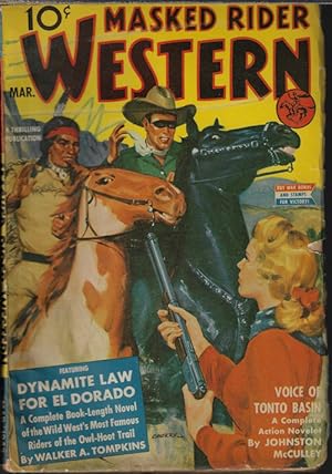 Seller image for MASKED RIDER WESTERN: March, Mar. 1943 for sale by Books from the Crypt