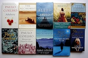 Seller image for 10 Book SET: Adultery + The Alchemist + Aleph + Brida + By the River Piedra I Sat Down and Wept + Like the Flowing River + Manuscript Found in Accra + The Pilgrimage + Veronika Decides to Die + The Witch of Portobello for sale by Silicon Valley Fine Books