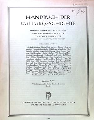Seller image for Die Kultur der alten Germanen. Heft 3/4; Handbuch der Kulturgeschichte. Lieferung 76/77; for sale by books4less (Versandantiquariat Petra Gros GmbH & Co. KG)