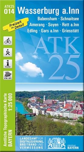 Bild des Verkufers fr ATK25-O14 Wasserburg a.Inn (Amtliche Topographische Karte 1:25000) Babensham, Schnaitsee, Amerang, Soyen, Rott a.Inn, Edling, Gars a.Inn, Griessttt, Haag i.OB.,Chiemgau zum Verkauf von primatexxt Buchversand