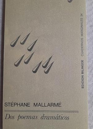Imagen del vendedor de Dos poemas dramticos. - MALLARM, Stphane: TUSQUETS 1972 64pp a la venta por LIBRERA OESTE