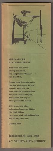 Bild des Verkufers fr Streit-Zeit-Schrift [Streitzeitschrift] V/2. Seminar fr Hinterbliebene. Jubilumsheft 1956-1966 zum Verkauf von Antiquariat Neue Kritik