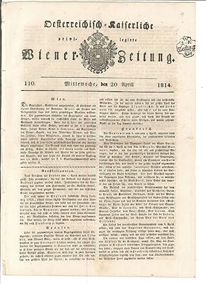 Oesterreichische-Kaiserliche privilegierte Wiener-Zeitung.