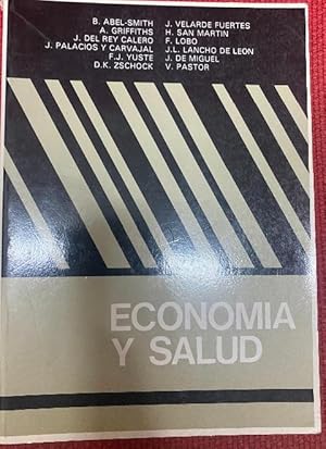 Imagen del vendedor de Economa y salud a la venta por LIBRERA OESTE