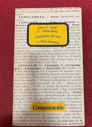 Imagen del vendedor de Linguistica del texto y critica literaria a la venta por LIBRERA OESTE