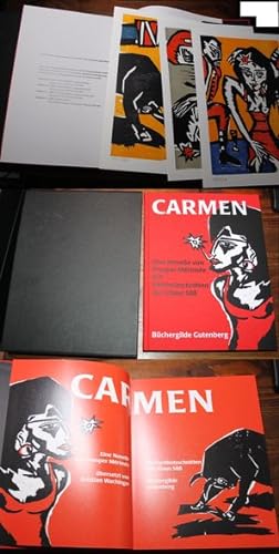 Carmen Eine Novelle. Übersetzt von Kristian Wachinger Vorzugsausgabe D mit drei Orig.-Farbholzsch...