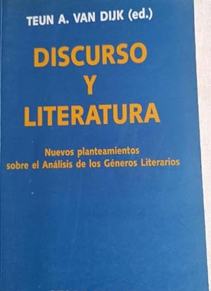 Seller image for Discurso y literatura: Nuevos planteamientos sobre el Anlisis de los Gneros Litararios: 03 (Visor Literario) for sale by LIBRERA OESTE