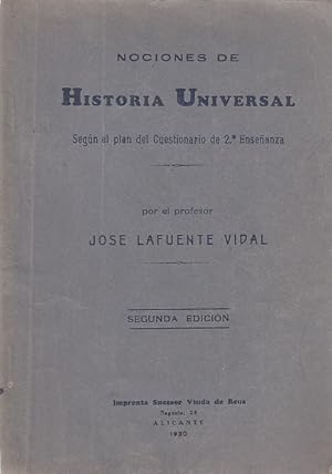 Imagen del vendedor de NOCIONES DE HISTORIA UNIVERSAL a la venta por Librera Vobiscum