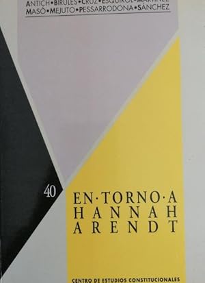 Imagen del vendedor de EN TORNO A HANNAH ARENDT a la venta por LIBRERA OESTE