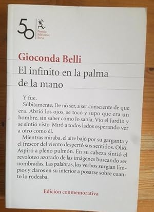 Image du vendeur pour EL INFINITO EN LA PALMA DE LA MANO. GIOCONDA BELLI. SEIX BARRAL. ED.CONMEMORATIVA 2008 229pp mis en vente par LIBRERA OESTE