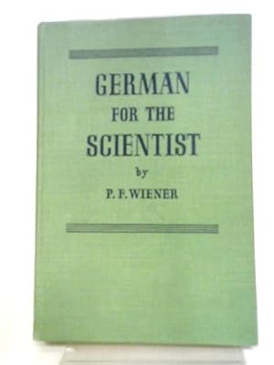 Bild des Verkufers fr German For The Scientist zum Verkauf von World of Rare Books