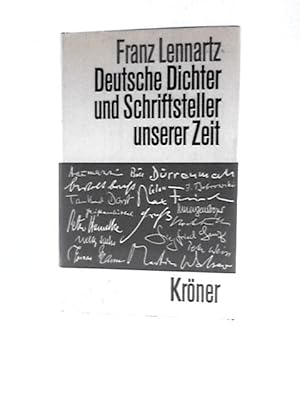 Bild des Verkufers fr Deutsche Dichter Und Schriftsteller Unserer Zeit. Einzeldarstellungen Zur Sch nen Literatur in Deutscher Sprache. Zehnte zum Verkauf von World of Rare Books