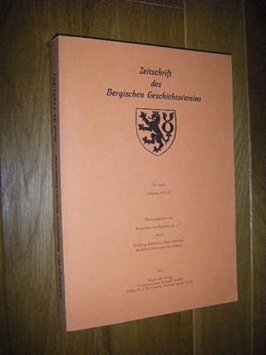 Imagen del vendedor de Zeitschrift des Bergischen Geschichtsvereins. 95. Band, Jahrgang 1991/92 a la venta por Versandantiquariat Rainer Kocherscheidt