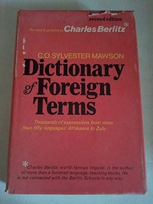 Imagen del vendedor de Dictionary of foreign terms a la venta por Redux Books