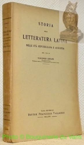 Bild des Verkufers fr Storia della letteratura latina nella et repubblicana e augustea. zum Verkauf von Bouquinerie du Varis