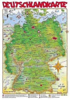 Bild des Verkufers fr Cartoonlandkarte Deutschland zum Verkauf von moluna