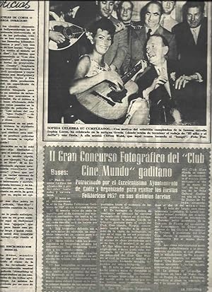 Seller image for LAMINA 32981: Sofia Loren celebra su cumpleaos for sale by EL BOLETIN
