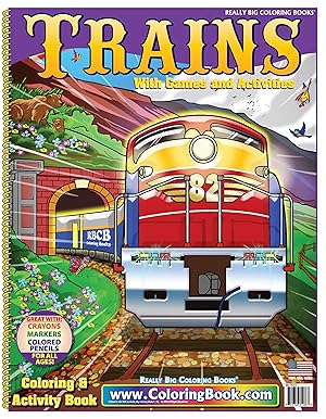 Trains Really Big Coloring Book (17 X 23)