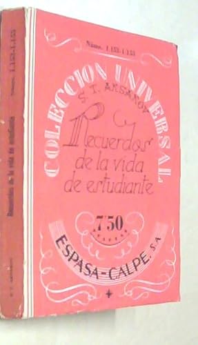 Seller image for Recuerdos de la vida de estudiante for sale by Librera La Candela