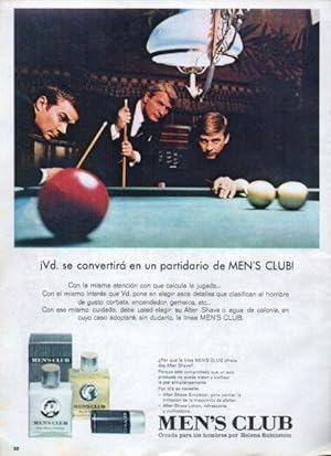 Bild des Verkufers fr LAMINA V21390: Publicidad Mens Club aftershave de Helena Rubinstein zum Verkauf von EL BOLETIN