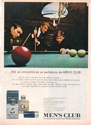 Bild des Verkufers fr LAMINA V21533: Publicidad Mens Club por Helena Rubinstein zum Verkauf von EL BOLETIN