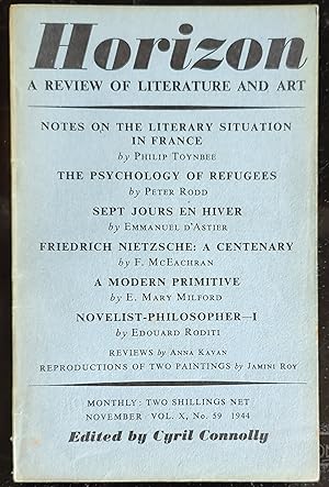 Seller image for Horizon, A Review of Literature and Art, November 1944 Vol X No.59 for sale by Shore Books