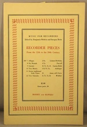 Seller image for Recorder Pieces from the 12th to the 20th Century. for sale by Bucks County Bookshop IOBA