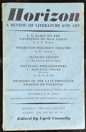 Imagen del vendedor de Horizon, a Review of Literature and Art Vol. XII, No. 68, August 1945 a la venta por Shore Books