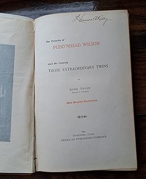 Image du vendeur pour The Tragedy of Pudd'nhead Wilson and the Comedy Those Extraordinary Twins mis en vente par Grandma Betty's Books