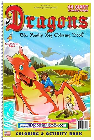 Dragons Coloring and Activity Book 12 x 18