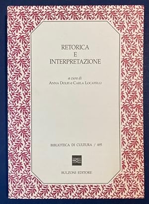 Bild des Verkufers fr Retorica e Interpretazione: Atti di Seminario, Trento, Marzo 1993. zum Verkauf von Plurabelle Books Ltd