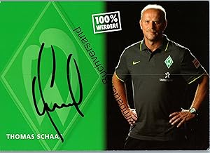 Seller image for Original Autogramm Thomas Schaaf Werder Bremen /// Autogramm Autograph signiert signed signee Saison 2010 / 2011 for sale by Antiquariat im Kaiserviertel | Wimbauer Buchversand