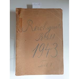 Reichsgesetzblatt 1943, gesamter Jahrgang 1943, Interimseinband