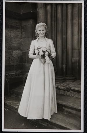 Darlington Bride Real Photo Postcard