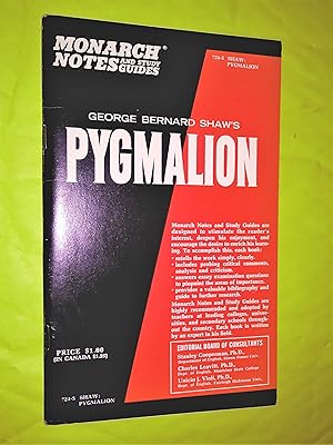 Seller image for George Bernard Shaw's Pygmalion [Monarch Notes and Study guides] for sale by Livresse