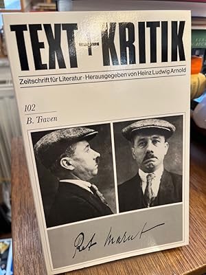 Bild des Verkufers fr B. Traven. (= Text + Kritik 102). Zeitschrift fr Literatur. Herausgegeben von Heinz Ludwig Arnold. zum Verkauf von Altstadt-Antiquariat Nowicki-Hecht UG