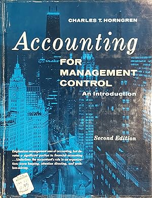 Accounting For Management Control: An Introduction