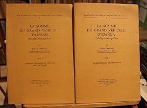 Image du vendeur pour La somme du Grand Vhicule d'Asanga (Mahayanasamgraha). Tome I. Versions tibetaine et chinoise (Hiuan-Tsang). Tome II. Traduction et commentaire mis en vente par Libreria antiquaria Atlantis (ALAI-ILAB)