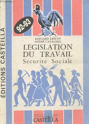 Bild des Verkufers fr Aide-Mmoire : Lgislation du travail - Scurit sociale 1992-1993 - 41e dition. zum Verkauf von Le-Livre