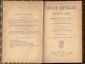 LA FRANCE LITTERAIRE MORCEAUX CHOISIS DES PRINCIPAUX ECRIVAINS FRANÇAIS