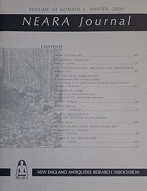 Seller image for New England Antiquities Research Association Journal (Volume 34, Number 2, Winter 2000) for sale by Weekly Reader