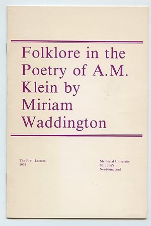 Bild des Verkufers fr Folklore in the Poetry of A. M. Klein zum Verkauf von Attic Books (ABAC, ILAB)