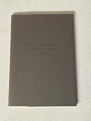 Seller image for Walter Chappell: Vintage Photographs 1954-1978 for sale by Aeon Bookstore