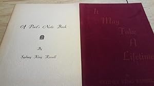 Seller image for It May Take a Lifetime + A Poet's Notebook (2 vols) for sale by The Vintage BookStore