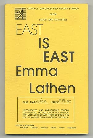 Bild des Verkufers fr East is East zum Verkauf von Between the Covers-Rare Books, Inc. ABAA