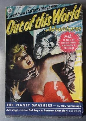 Seller image for OUT OF THIS WORLD ADVENTURES (Avon Pub.; PULP Magazine) Volume-1 #1 (JULY/1950) 32 Page color comic includes; Man-Eating Lizards by Ray Cummings and CROM THE BARBARIAN by Gardner Fox; for sale by Comic World