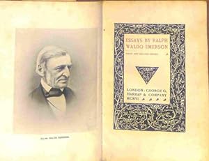 Bild des Verkufers fr Essays By Ralph Waldo Emerson; First and Second Series zum Verkauf von WeBuyBooks