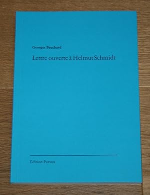 Lettre ouverte à Helmut Schmidt.