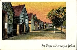 Bild des Verkufers fr Gedicht Ansichtskarte / Postkarte Der Himmel mg' uns gndig behten, des Hauses und des Herzens Frieden, Ortsansicht zum Verkauf von akpool GmbH