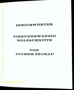 Bild des Verkufers fr Sprichwrter. Holzschnittfolge. zum Verkauf von Antiquariat Bebuquin (Alexander Zimmeck)